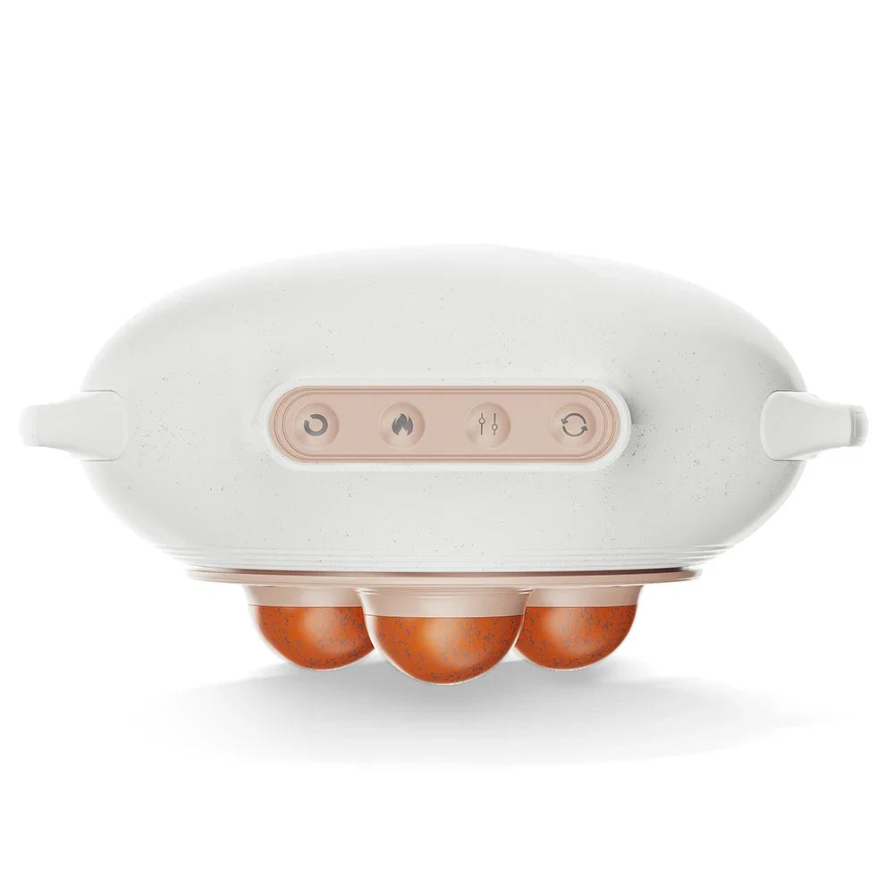 Elektrische Cellulite Buikmassager – 3-Niveau Bian Stone Tummy Kneedinstrument | Warmte, Rood Licht & Lymfedrainage