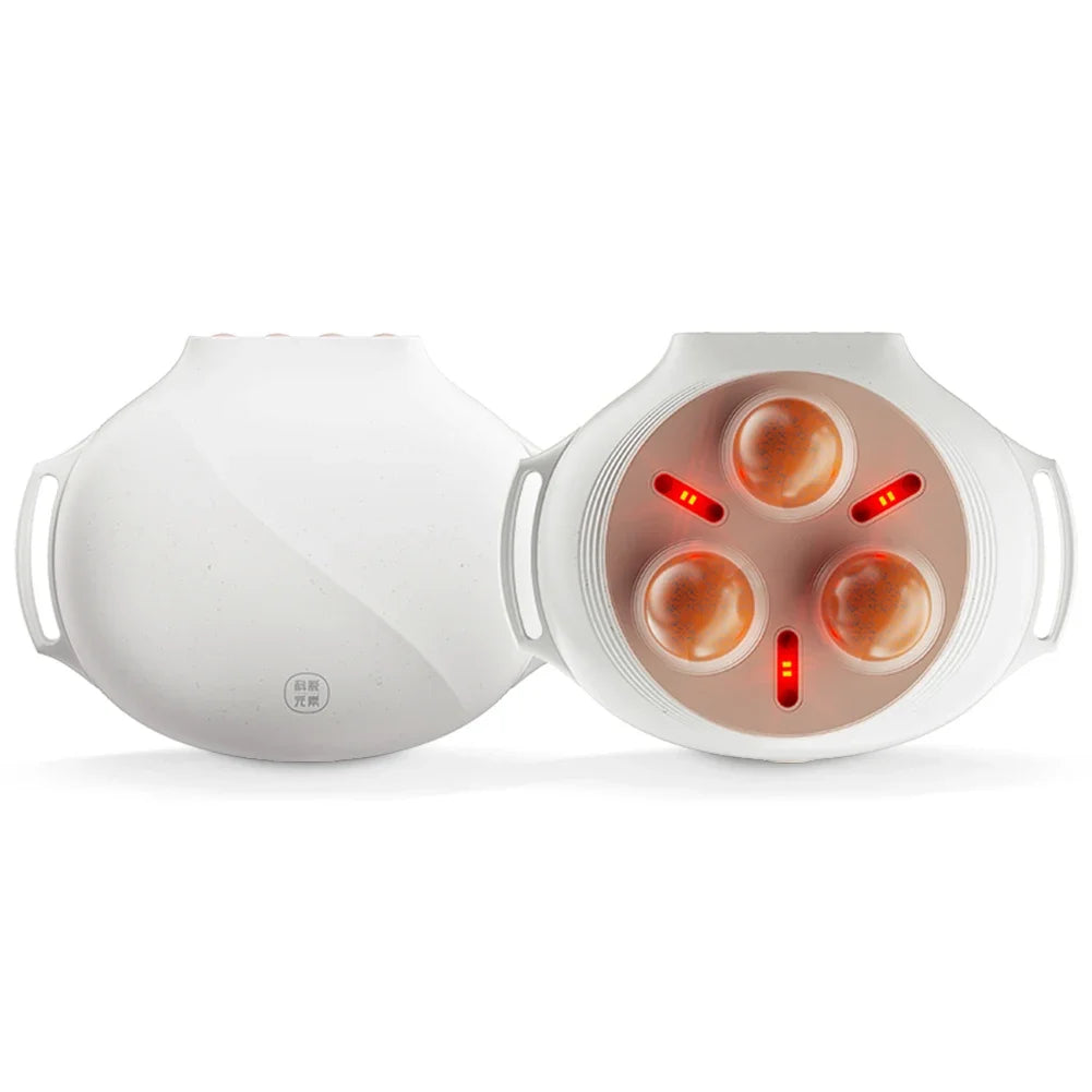 Elektrische Cellulite Buikmassager – 3-Niveau Bian Stone Tummy Kneedinstrument | Warmte, Rood Licht & Lymfedrainage