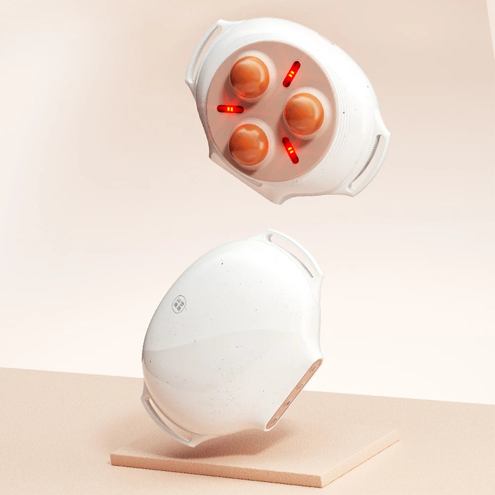 Elektrische Cellulite Buikmassager – 3-Niveau Bian Stone Tummy Kneedinstrument | Warmte, Rood Licht & Lymfedrainage