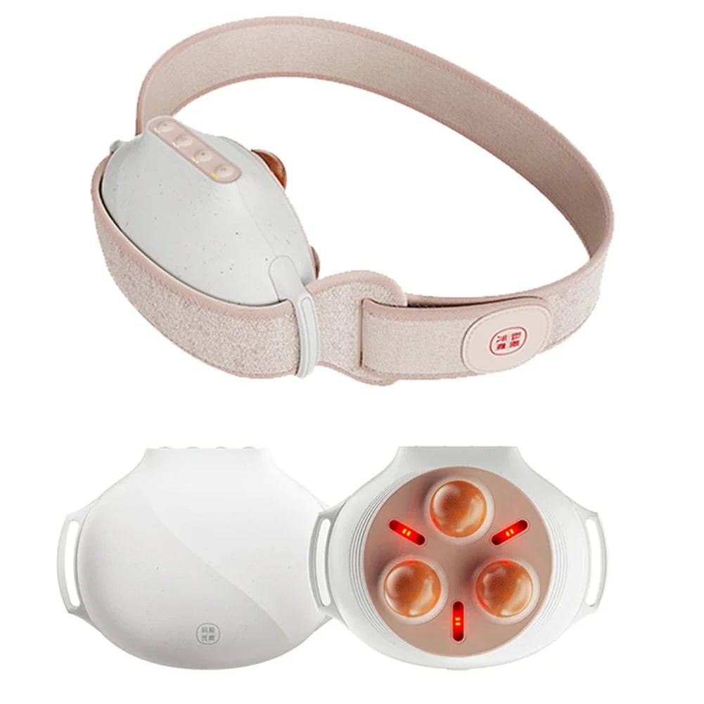 Elektrische Cellulite Buikmassager – 3-Niveau Bian Stone Tummy Kneedinstrument | Warmte, Rood Licht & Lymfedrainage