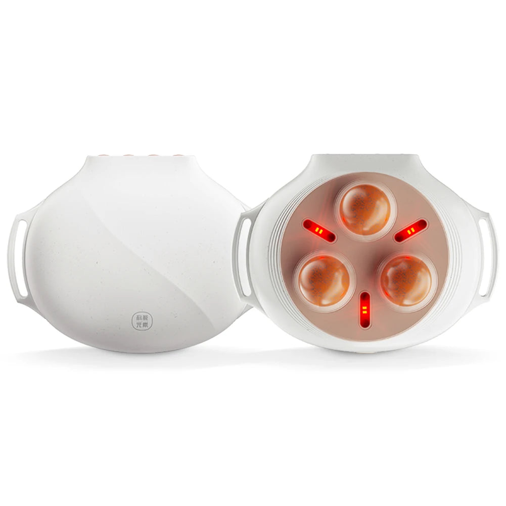 Elektrische Cellulite Buikmassager – 3-Niveau Bian Stone Tummy Kneedinstrument | Warmte, Rood Licht & Lymfedrainage