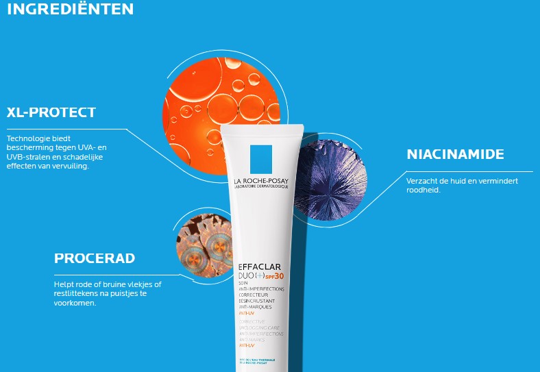 La Roche-Posay Effaclar Duo (+) SPF 30 40ml - Acnebestrijding & UV-Bescherming