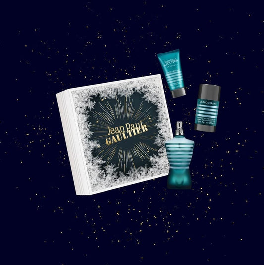 Jean Paul Gaultier LE MALE Geschenkset voor heren. Unieke parfum, deodorant en aftershave in een giftbox.